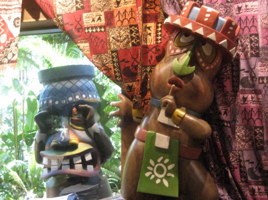 Ugly tikis at the Polynesian Resort