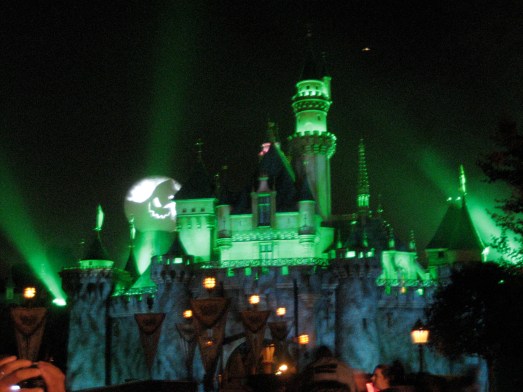 Halloween fireworks over the castle