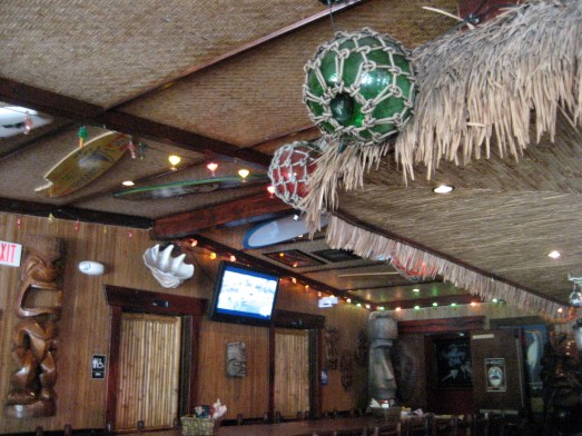 Glass floats and thatch decorating WaiTiki