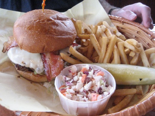 Bacon Kobe burger at The Beachcomber Cafe
