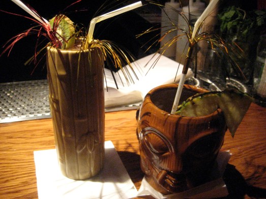 Sup and All Black cocktails at Tiki No