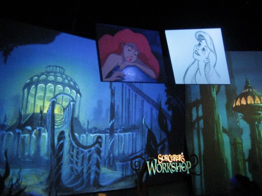 Little Mermaid on the screen in the Animation Academy